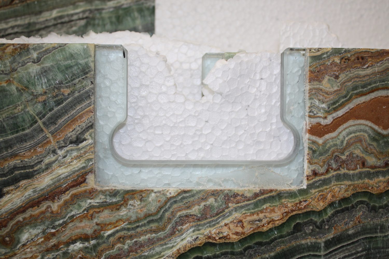 Backlit onyx and marble on glass · View 9