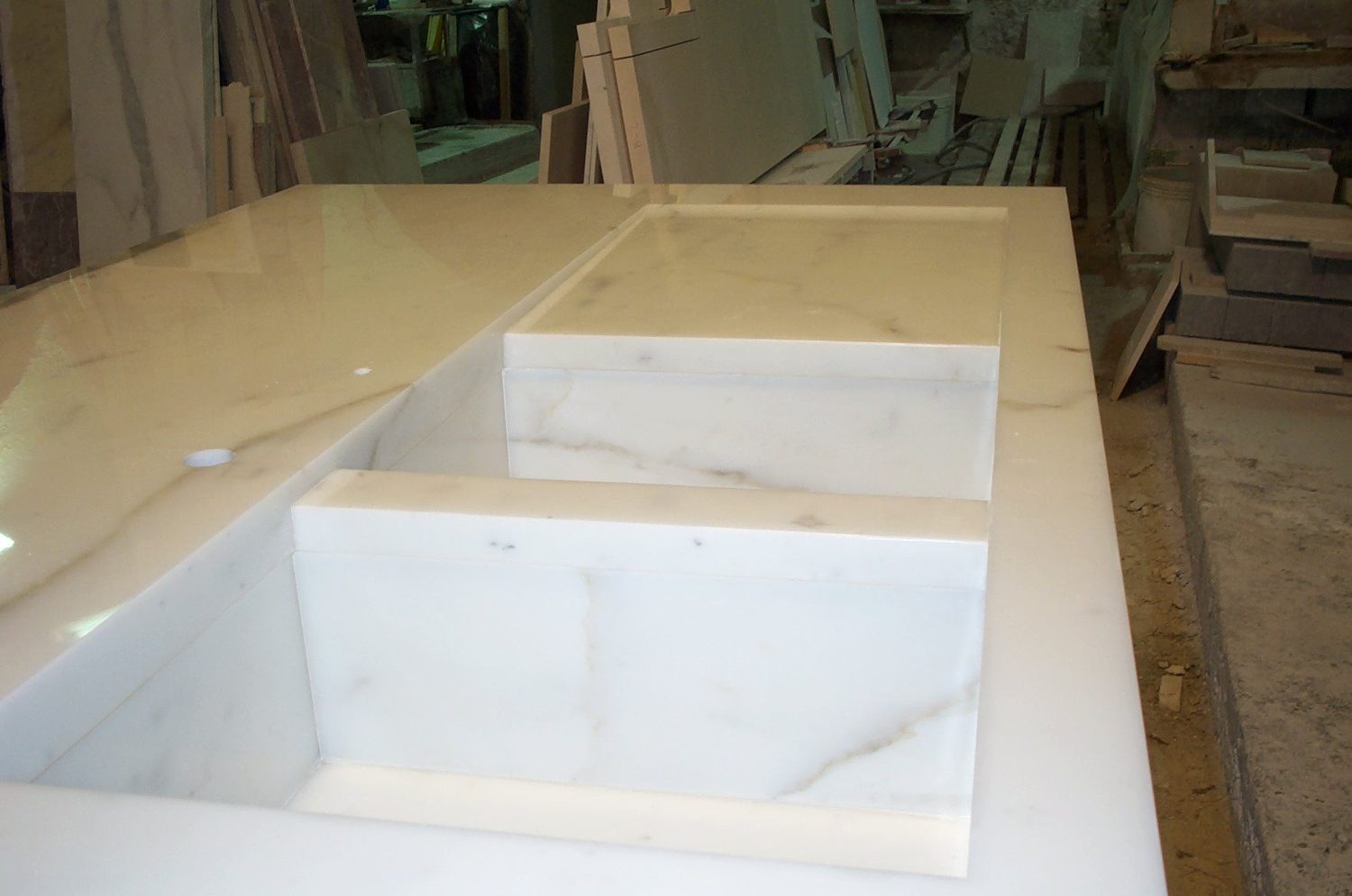 Marble kitchen worktops for a residence in Milan · View 7